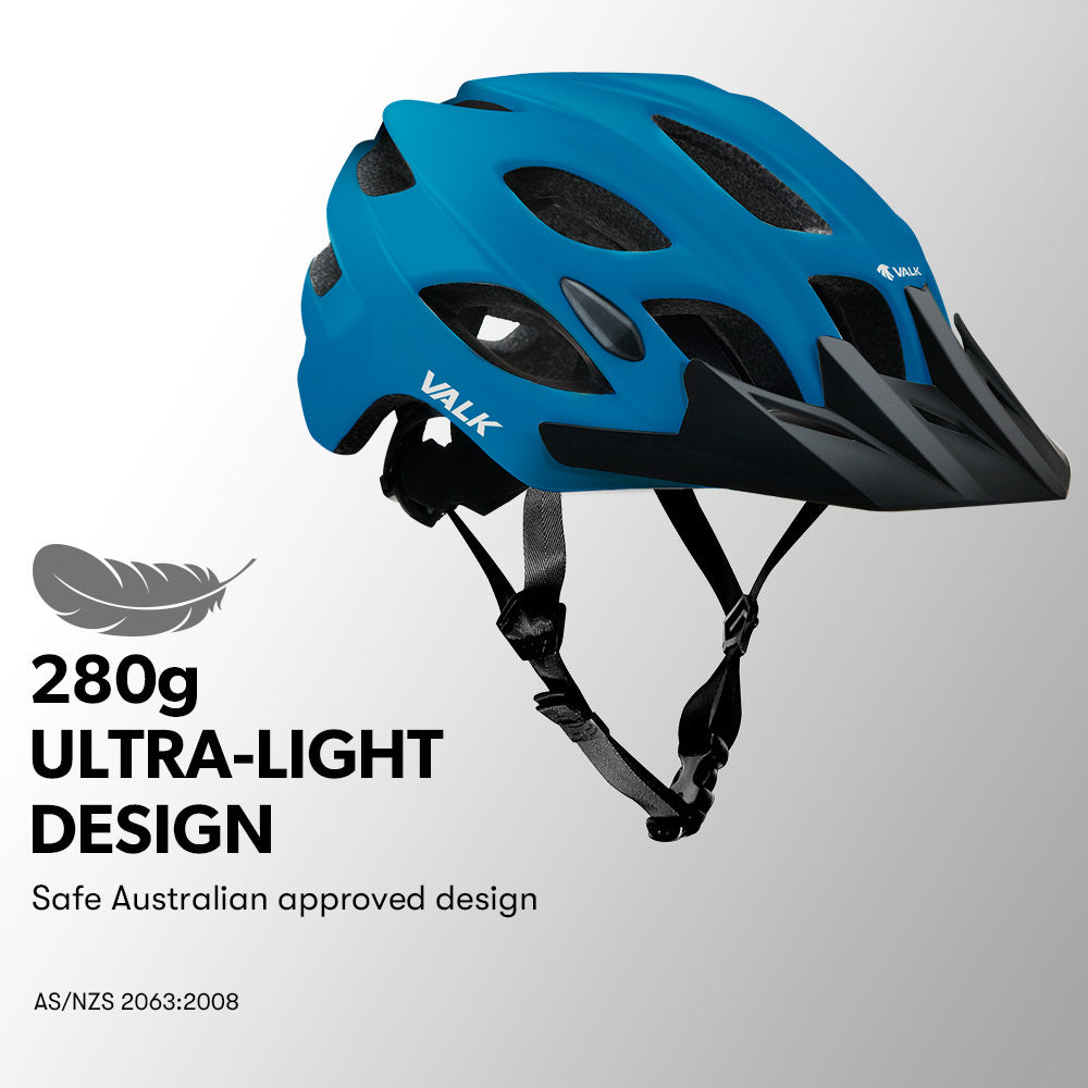 VALK Mountain Bike Helmet Small 54-56cm MTB Bicycle Cycling Safety Accessories-Sports & Fitness > Bikes & Accessories-PEROZ Accessories