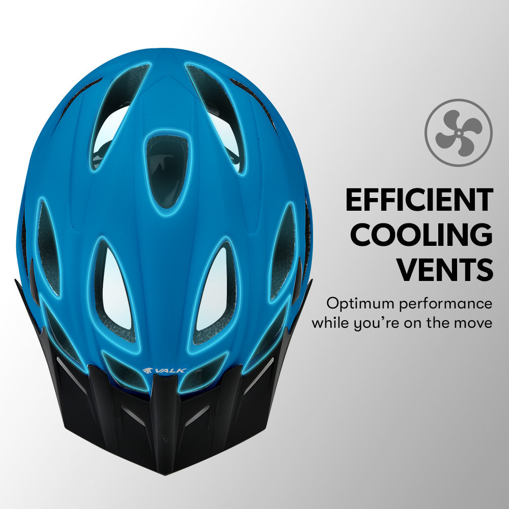 VALK Mountain Bike Helmet Small 54-56cm MTB Bicycle Cycling Safety Accessories-Sports & Fitness > Bikes & Accessories-PEROZ Accessories