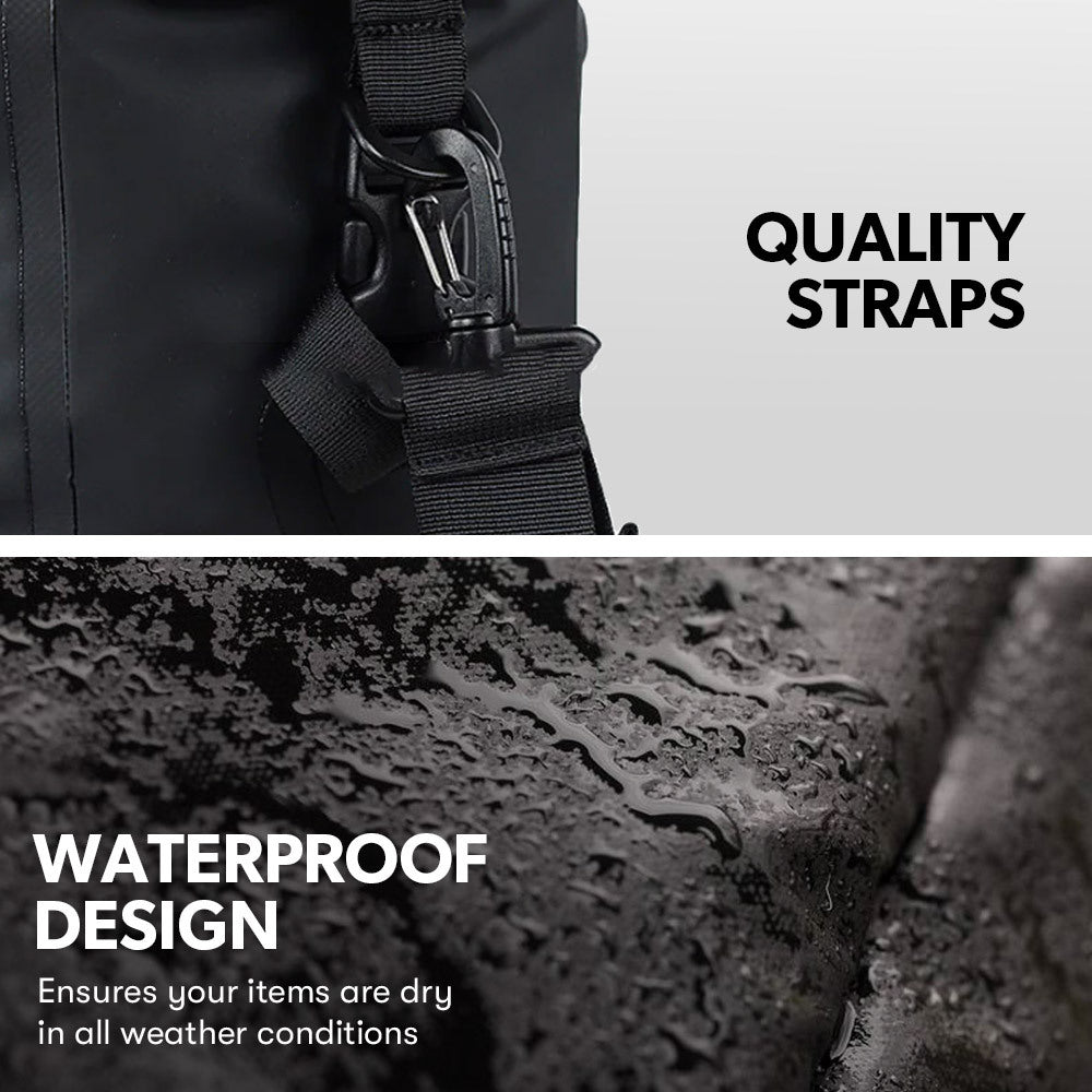 VALK 25L Pannier Bike Bag Saddlebag Rear Bicycle Waterproof Storage Black-Sports & Fitness > Bikes & Accessories-PEROZ Accessories