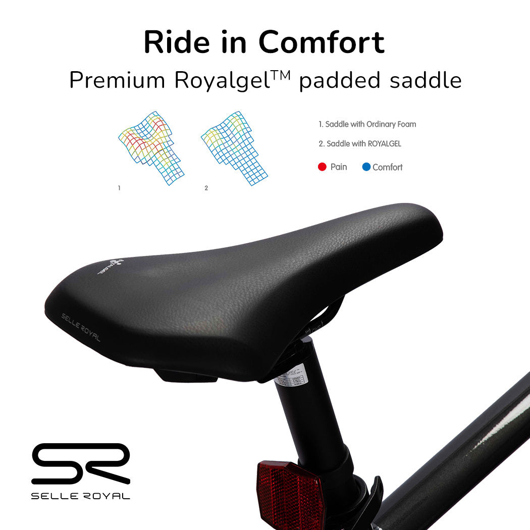 VALK Metro TR 5 + Electric Hybrid Bike, Gen II, Mid-Drive, Medium, Dark Grey-Sports & Fitness > Bikes & Accessories-PEROZ Accessories