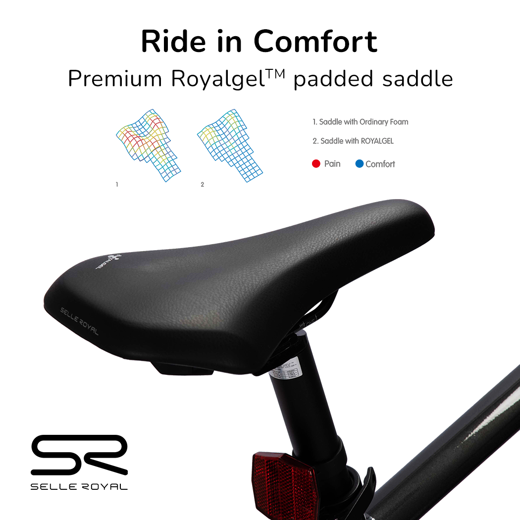 VALK Metro TR 5 + Electric Hybrid Bike, Gen II, Mid-Drive, Large, Dark Grey-Sports & Fitness > Bikes & Accessories-PEROZ Accessories