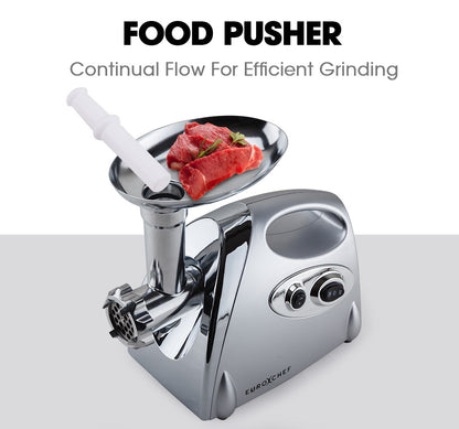 EuroChef 2800W Electric Meat Grinder Mincer Sausage Filler Kibbe Maker-Appliances &gt; Kitchen Appliances-PEROZ Accessories