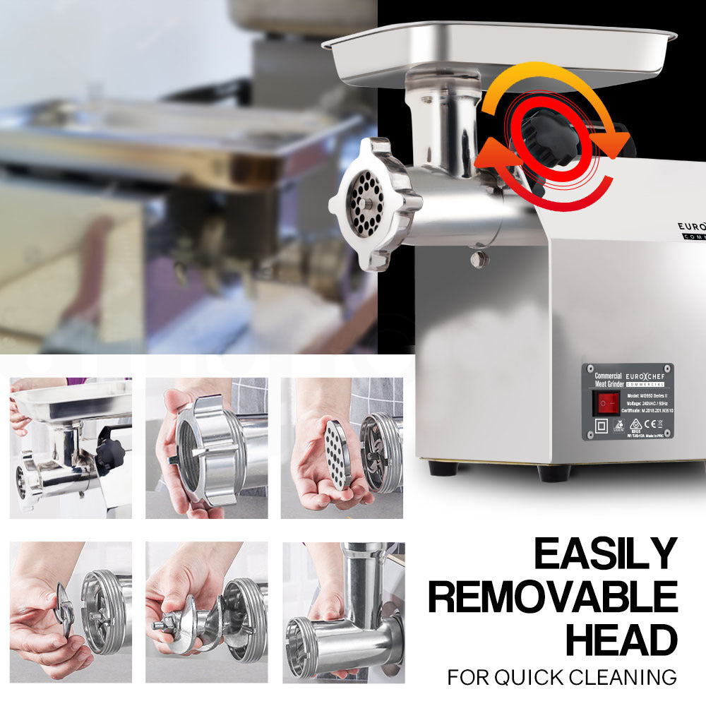 EUROCHEF Meat Grinder Mincer Food Commercial Electric Machine Chopper Shredder-Appliances > Kitchen Appliances-PEROZ Accessories