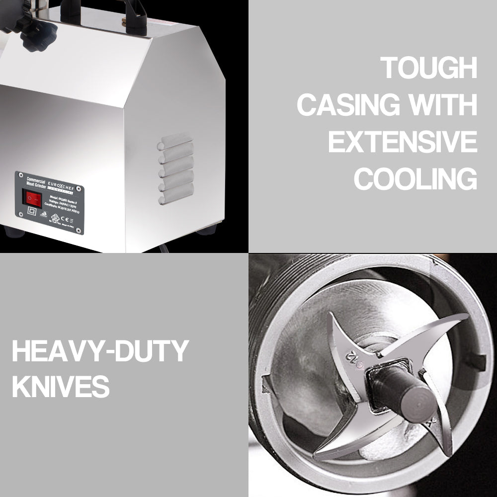 EUROCHEF Meat Grinder Mincer Food Commercial Electric Machine Chopper Shredder-Appliances > Kitchen Appliances-PEROZ Accessories