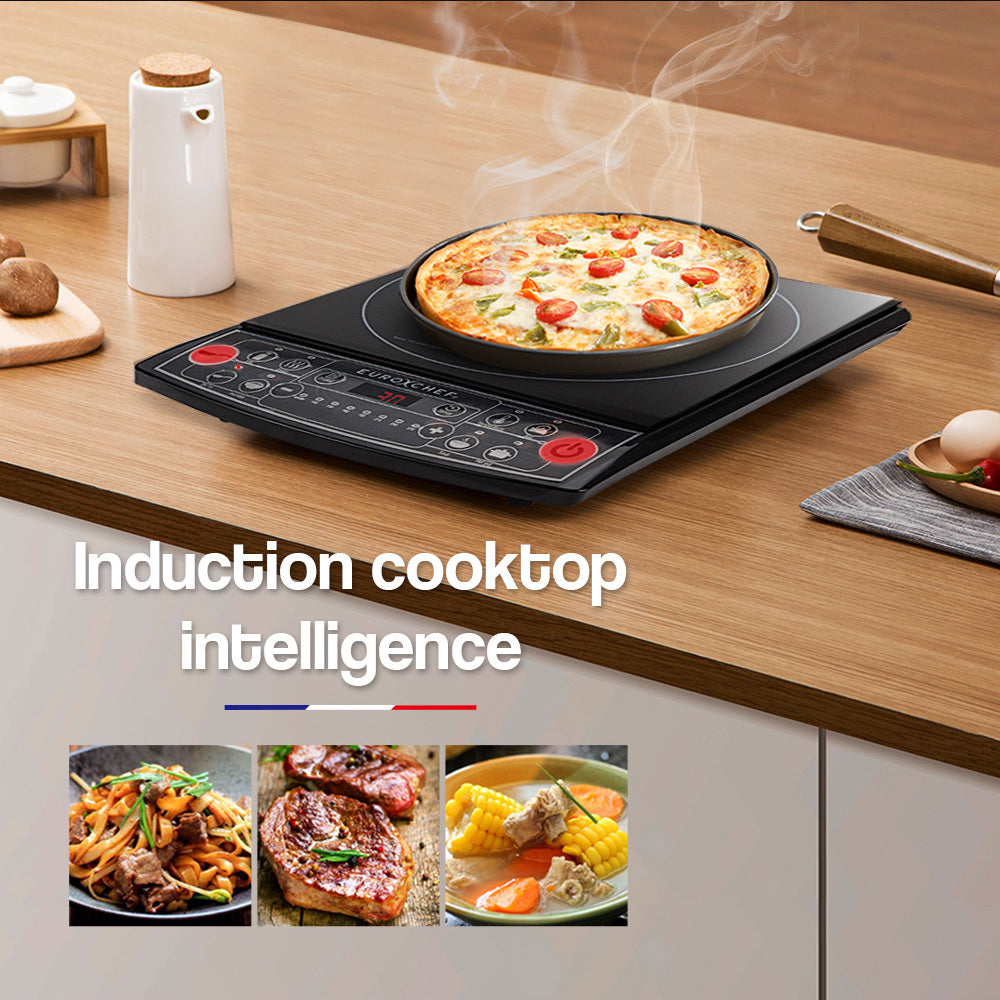 EuroChef Electric Induction Portable Cooktop Ceramic Hot Plate Kitchen Cooker 10AMP-Appliances > Kitchen Appliances-PEROZ Accessories