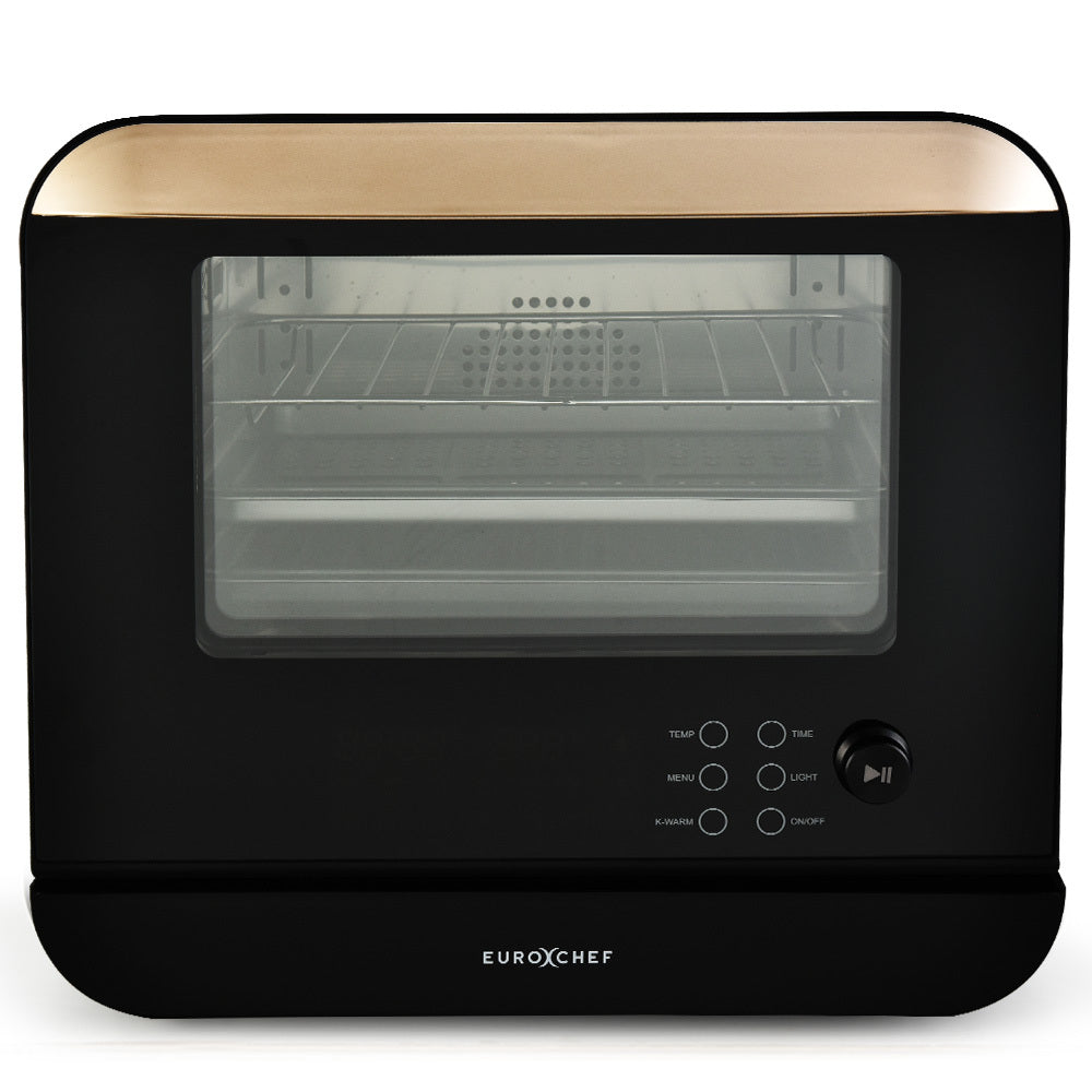 EUROCHEF 18L 9-in-1 Combi Steam Oven and Air Fryer, Black-Appliances &gt; Kitchen Appliances-PEROZ Accessories
