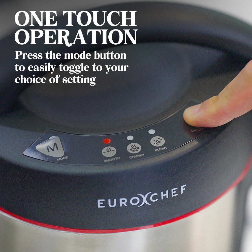 EUROCHEF Soup Maker Blender Smoothie Compact Hot Cold Stainless Steel Mixer-Appliances > Kitchen Appliances-PEROZ Accessories