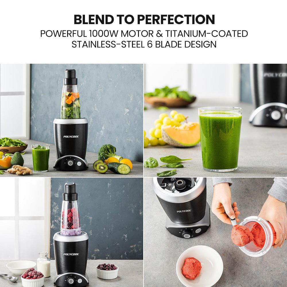 PolyCool 1000W 2in1 Vacuum Blender, 700ml Capacity, Removable Sealing Arm-Appliances > Kitchen Appliances-PEROZ Accessories