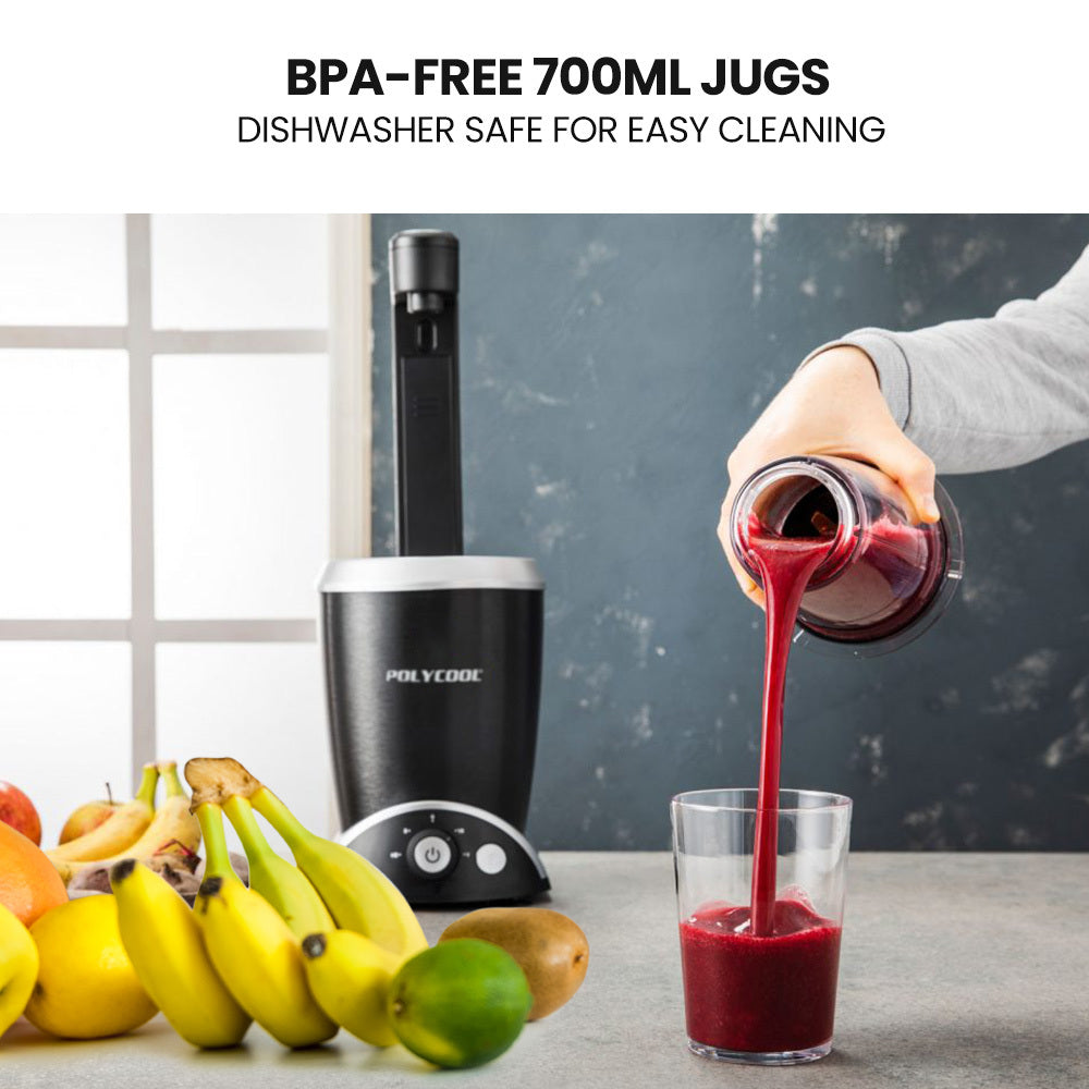 PolyCool 1000W 2in1 Vacuum Blender, 700ml Capacity, Removable Sealing Arm-Appliances > Kitchen Appliances-PEROZ Accessories