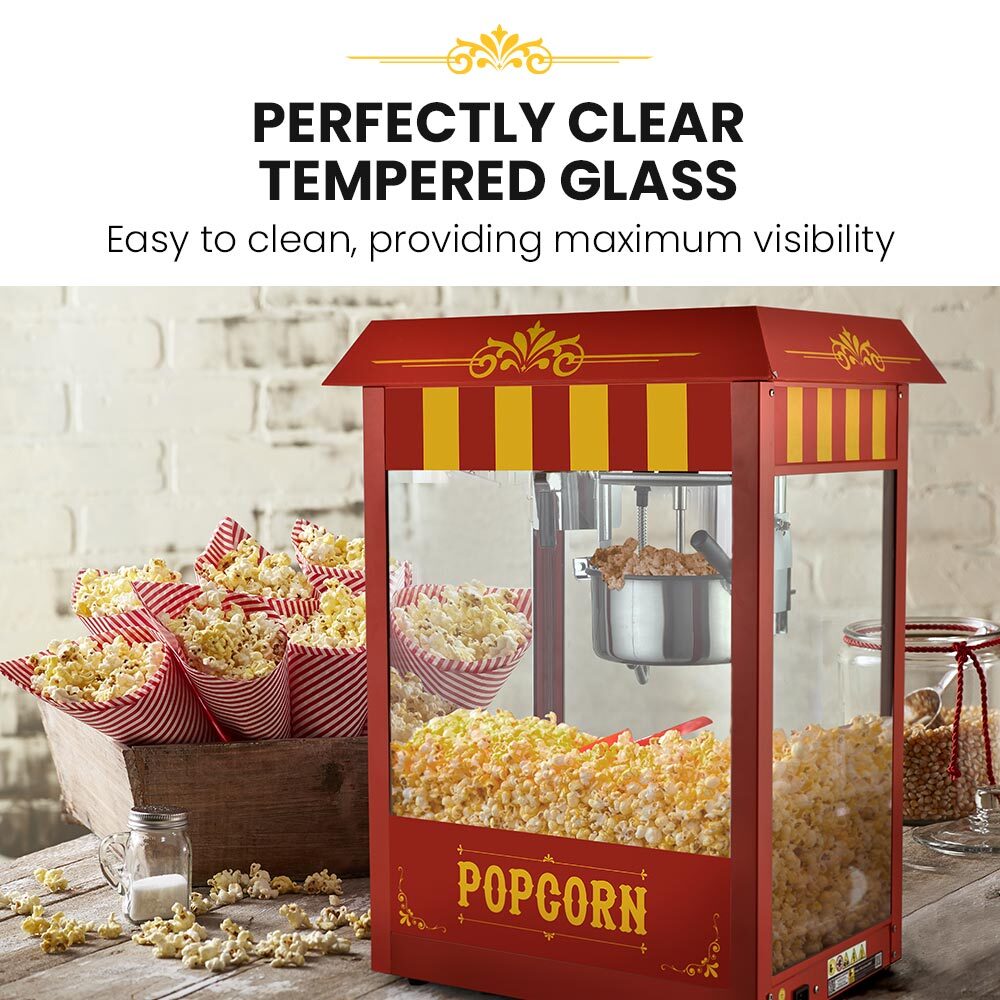 EUROCHEF Commercial Electric Popcorn Maker Machine Pop Corn Popper Cooker-Appliances > Kitchen Appliances-PEROZ Accessories