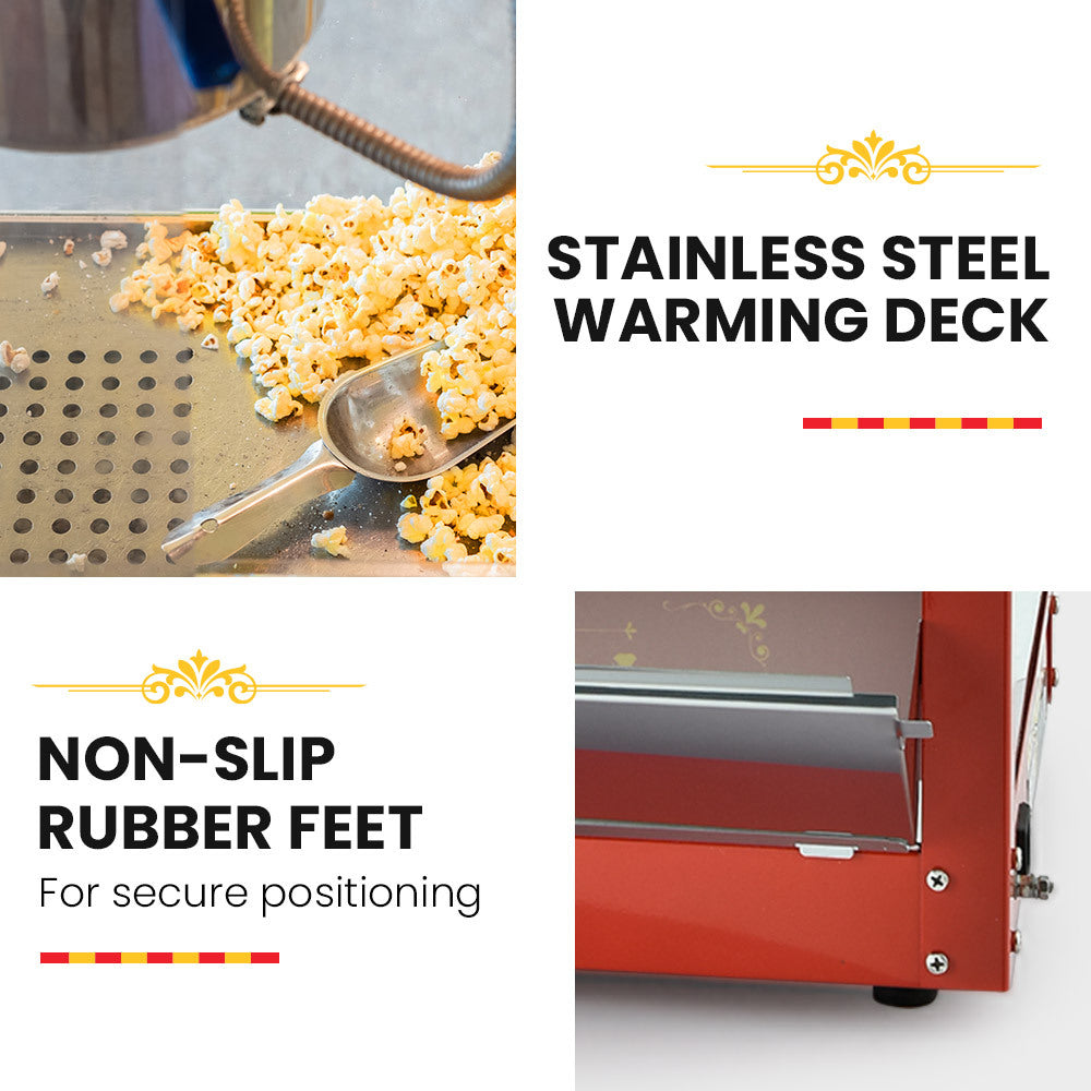 EUROCHEF Commercial Electric Popcorn Maker Machine Pop Corn Popper Cooker-Appliances > Kitchen Appliances-PEROZ Accessories