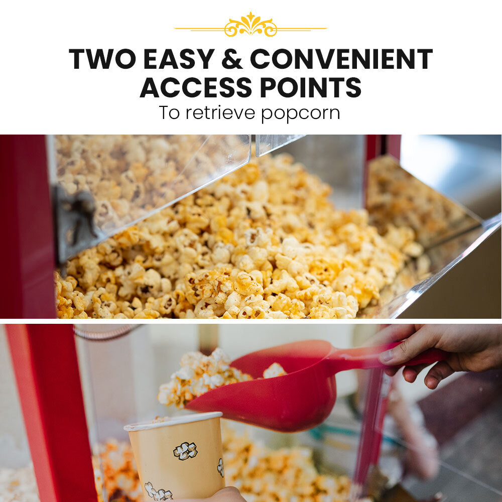 EUROCHEF Commercial Electric Popcorn Maker Machine Pop Corn Popper Cooker-Appliances > Kitchen Appliances-PEROZ Accessories