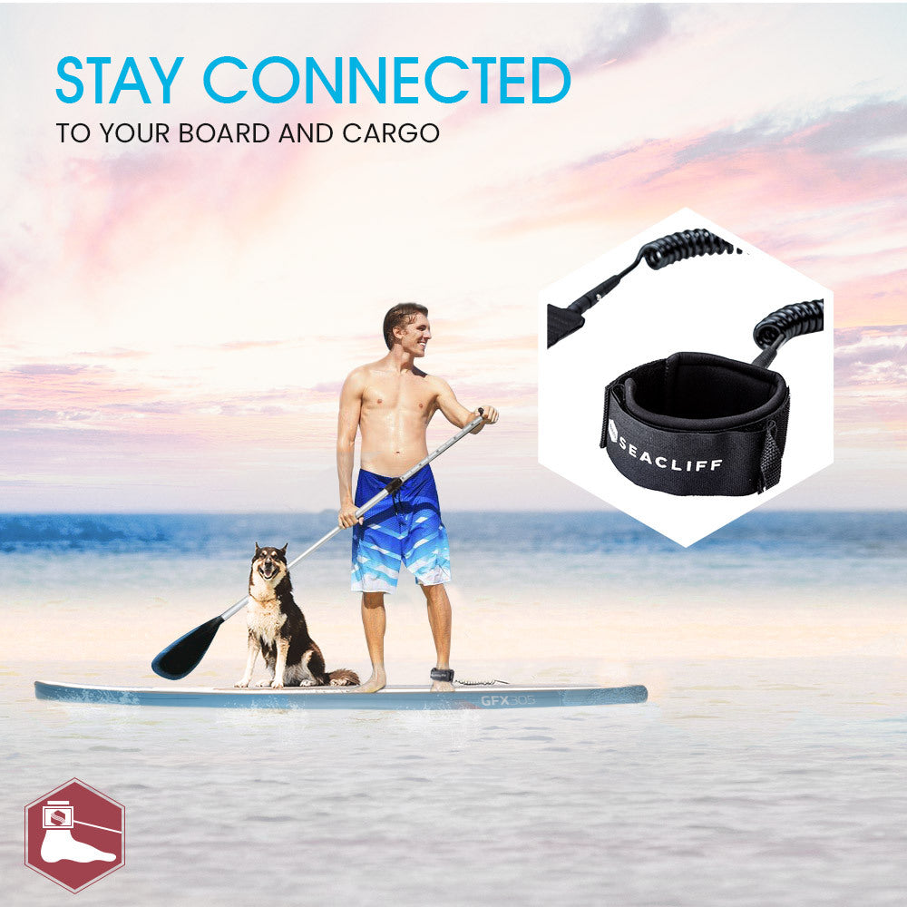 SEACLIFF 10ft Stand Up Paddle Board SUP Paddleboard Inflatable Standing 305cm-Outdoor > Boating-PEROZ Accessories