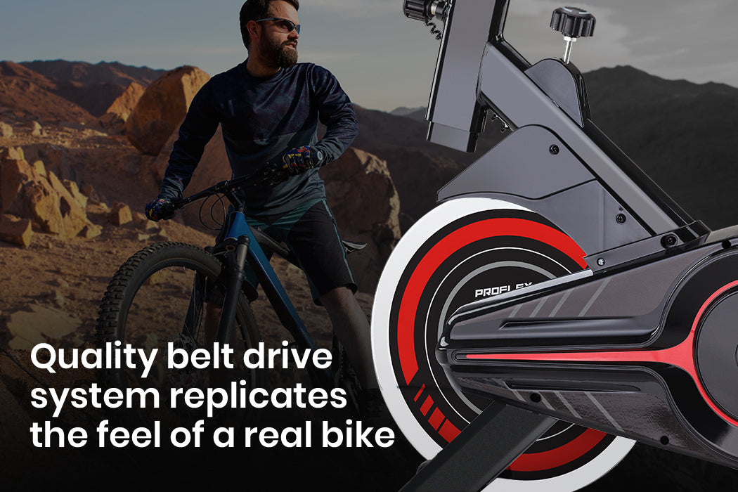 PROFLEX Spin Bike Flywheel Commercial Gym Exercise Home Fitness Red-Sports & Fitness > Fitness Accessories-PEROZ Accessories