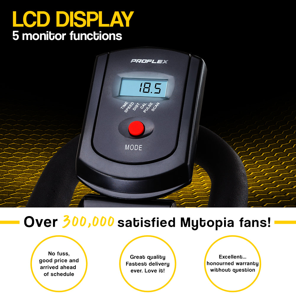 PROFLEX Commercial Spin Bike Flywheel Exercise Fitness Home Gym Yellow-Sports & Fitness > Fitness Accessories-PEROZ Accessories