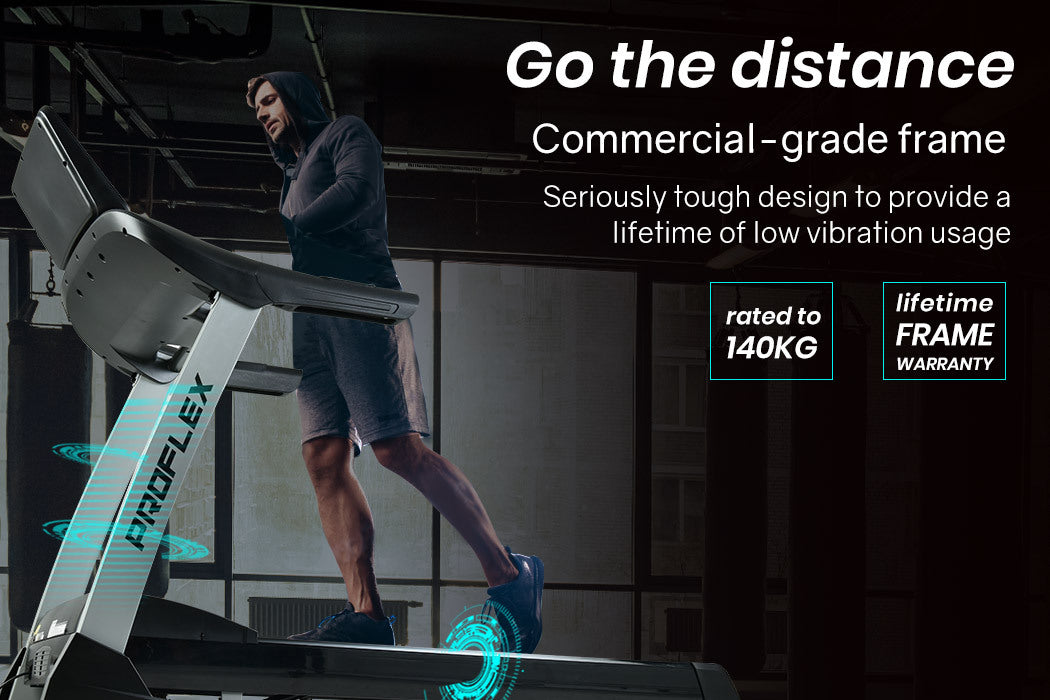 PROFLEX Electric Treadmill Auto Incline Foldable Exercise Run Machine Fitness Gym 4HP 480mm Belt-Sports & Fitness > Fitness Accessories-PEROZ Accessories