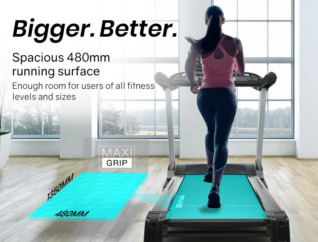 PROFLEX Electric Treadmill Auto Incline Foldable Exercise Run Machine Fitness Gym 4HP 480mm Belt-Sports & Fitness > Fitness Accessories-PEROZ Accessories