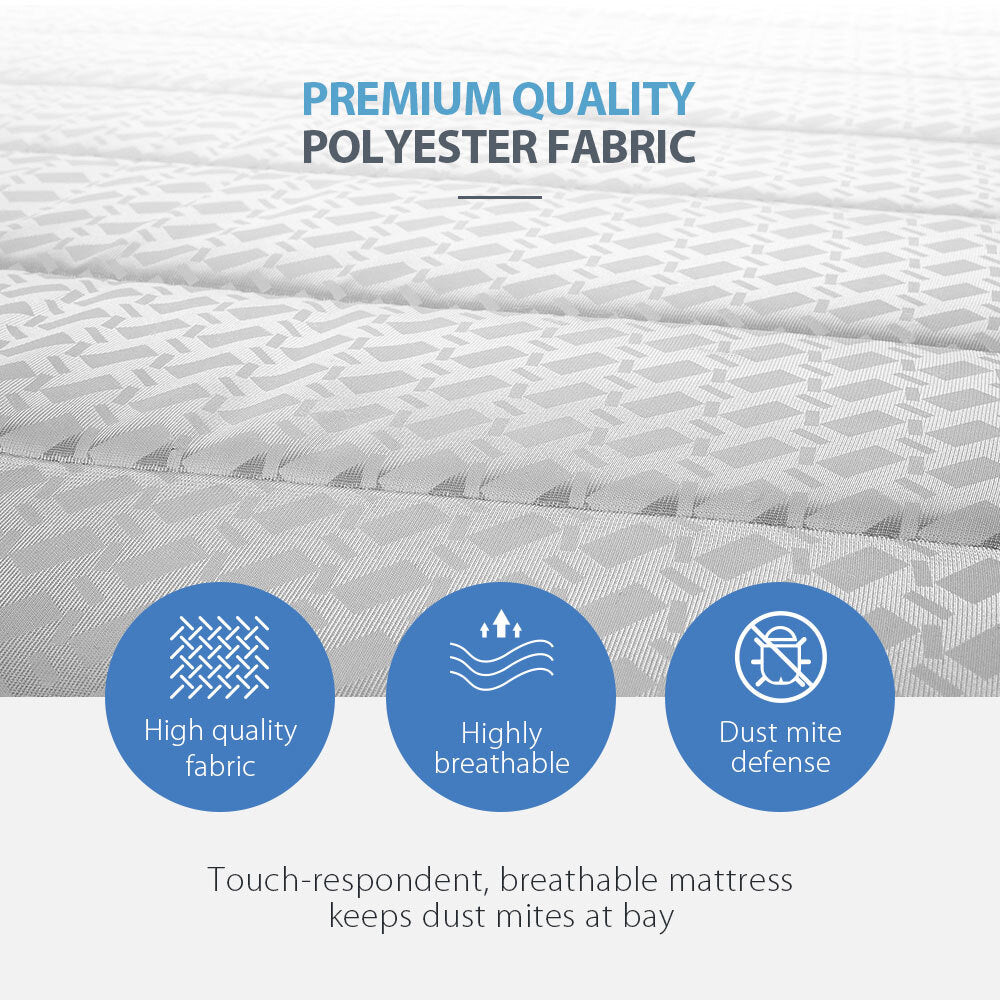 Kingston Slumber Mattress KING SINGLE Bed Size Bonnell Spring Bedding Firm Foam Top 16CM-Furniture > Mattresses-PEROZ Accessories