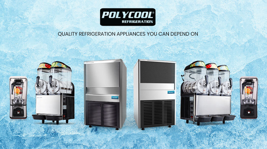 POLYCOOL 60KG/24H Commercial Automatic Ice Cube Maker, Stainless Steel Machine, Undercounter Design-Appliances > Kitchen Appliances-PEROZ Accessories