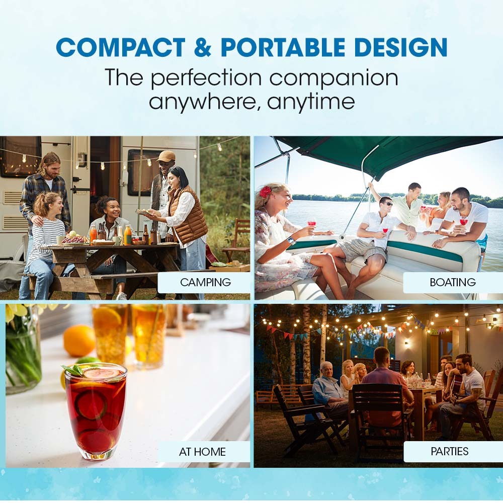 POLYCOOL 2L Electric Ice Cube Maker Portable Automatic Machine w/ Scoop, Silver-Appliances > Kitchen Appliances-PEROZ Accessories