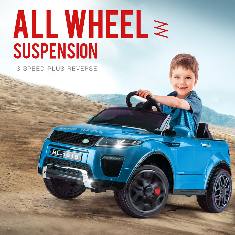 ROVO KIDS Ride-On Car Electric Battery Childrens Toy Powered w/ Remote 12V Blue-Baby & Kids > Ride on Cars, Go-karts & Bikes-PEROZ Accessories
