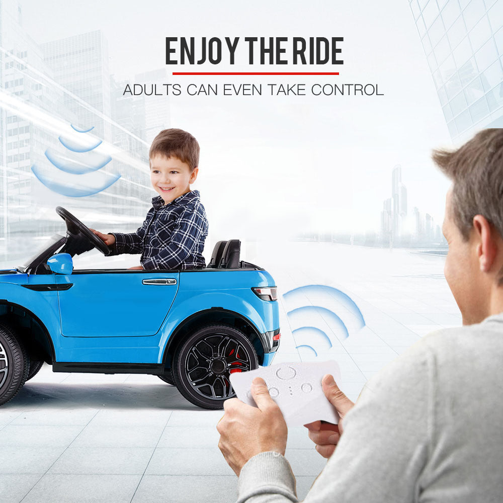 ROVO KIDS Ride-On Car Electric Battery Childrens Toy Powered w/ Remote 12V Blue-Baby & Kids > Ride on Cars, Go-karts & Bikes-PEROZ Accessories