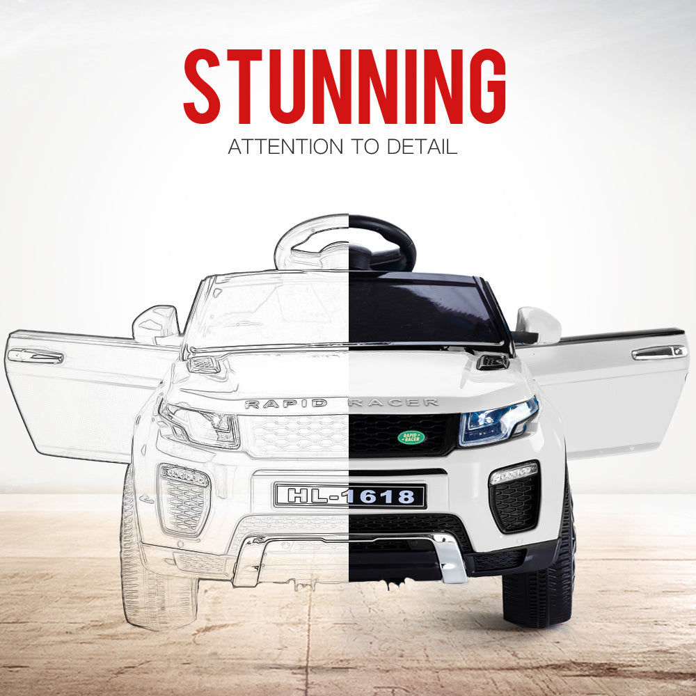 ROVO KIDS Ride-On Car Children Electric Toy w/ Remote Control White 12V-Baby & Kids > Ride on Cars, Go-karts & Bikes-PEROZ Accessories