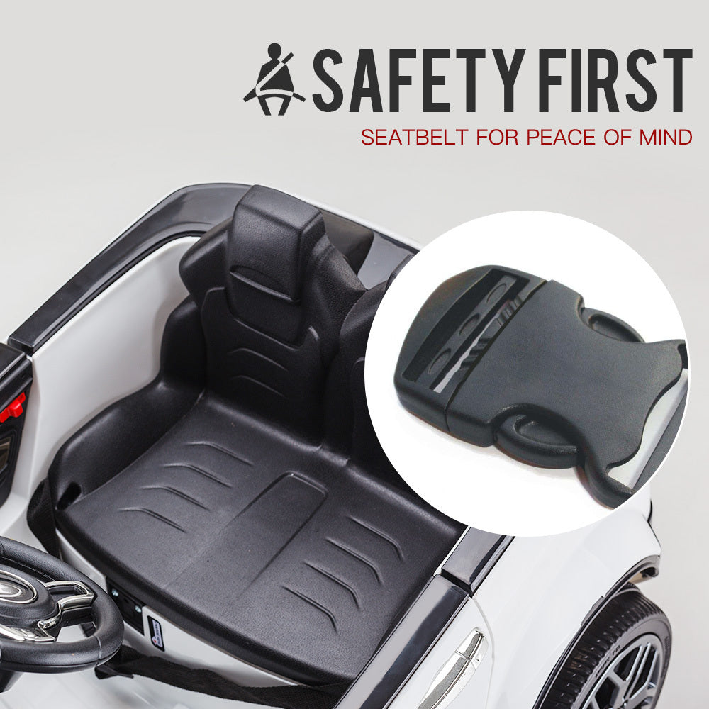 ROVO KIDS Ride-On Car Children Electric Toy w/ Remote Control White 12V-Baby & Kids > Ride on Cars, Go-karts & Bikes-PEROZ Accessories