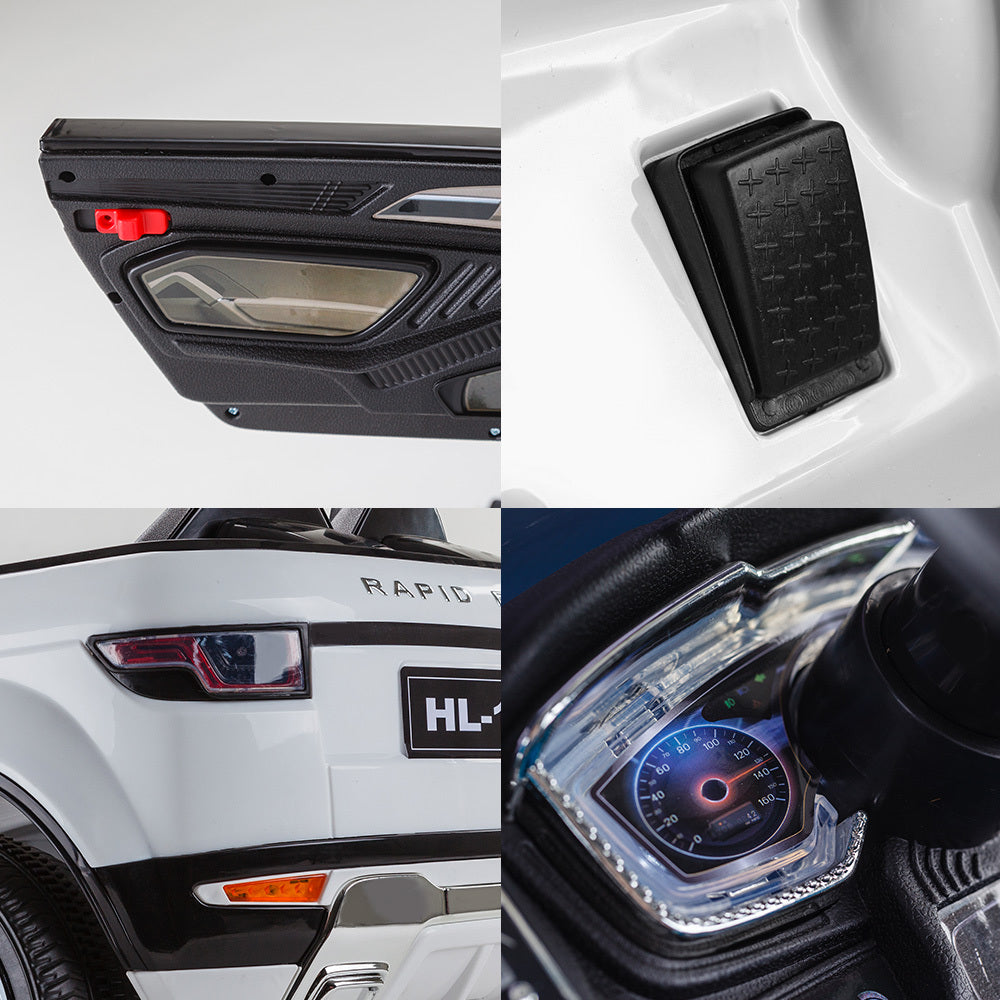 ROVO KIDS Ride-On Car Children Electric Toy w/ Remote Control White 12V-Baby & Kids > Ride on Cars, Go-karts & Bikes-PEROZ Accessories