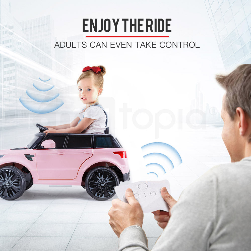 ROVO KIDS Ride-On Car Electric Battery Childrens Toy Powered w/ Remote 12V Pink-Baby & Kids > Ride on Cars, Go-karts & Bikes-PEROZ Accessories