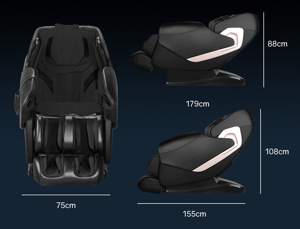 FORTIA Electric Massage Chair Full Body Shiatsu Recliner Zero Gravity Heating Massager, Remote Control-Health & Beauty > Massage-PEROZ Accessories