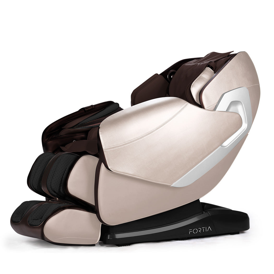 FORTIA Cloud 9 MkII Electric Massage Chair Full Body Zero Gravity with Heat and Bluetooth, Cream/Brown-Health & Beauty > Massage-PEROZ Accessories