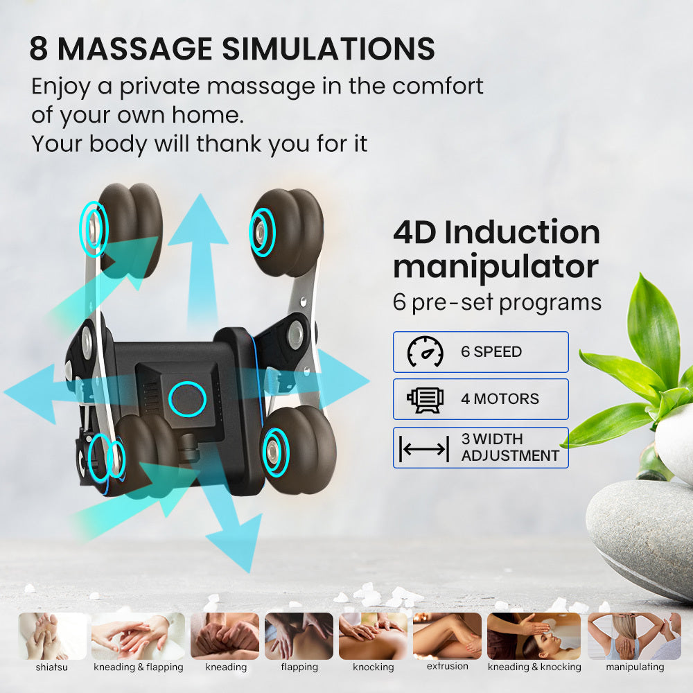FORTIA Cloud 9 MkII Electric Massage Chair Full Body Zero Gravity with Heat and Bluetooth, Cream/Brown-Health & Beauty > Massage-PEROZ Accessories