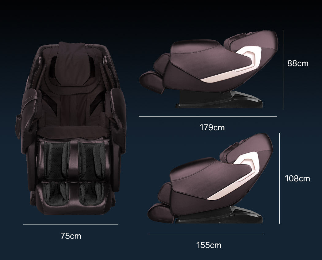 FORTIA Electric Massage Chair Zero Gravity Heating Kneading Recliner Full Body Shiatsu Massager-Health & Beauty > Massage-PEROZ Accessories