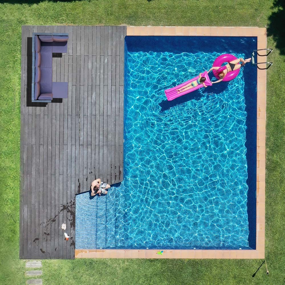 LONDON RATTAN 6 Seater Modular Outdoor Lounge Setting with Ottoman, Grey-Furniture > Outdoor-PEROZ Accessories