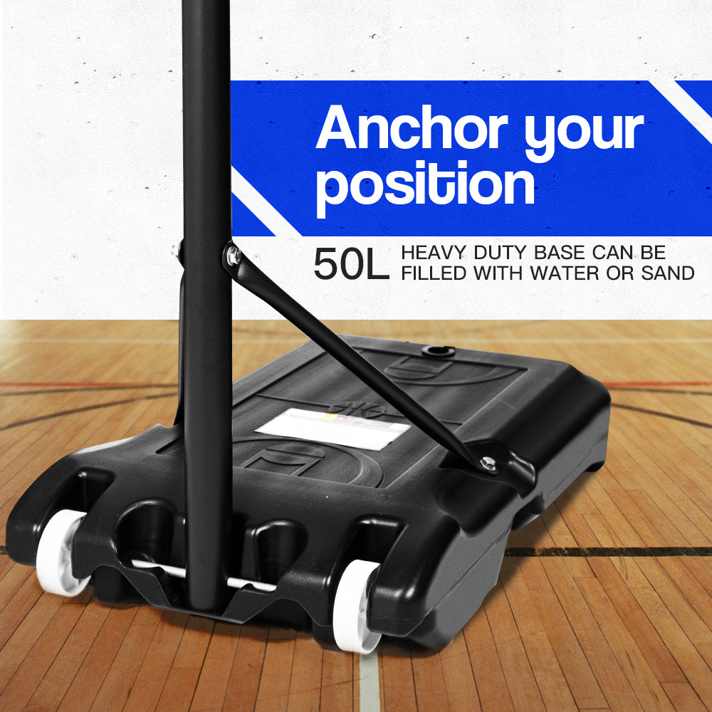 Dr.Dunk Adjustable Basketball Stand System Kids Hoop Portable Height Rim Ring-Sports & Fitness > Basketball & Accessories-PEROZ Accessories