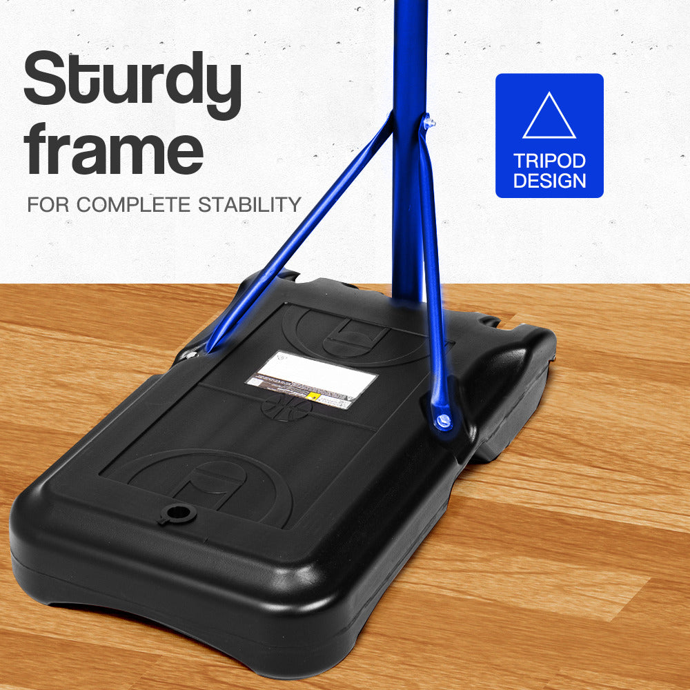 Dr.Dunk Adjustable Basketball Stand System Kids Hoop Portable Height Rim Ring-Sports & Fitness > Basketball & Accessories-PEROZ Accessories