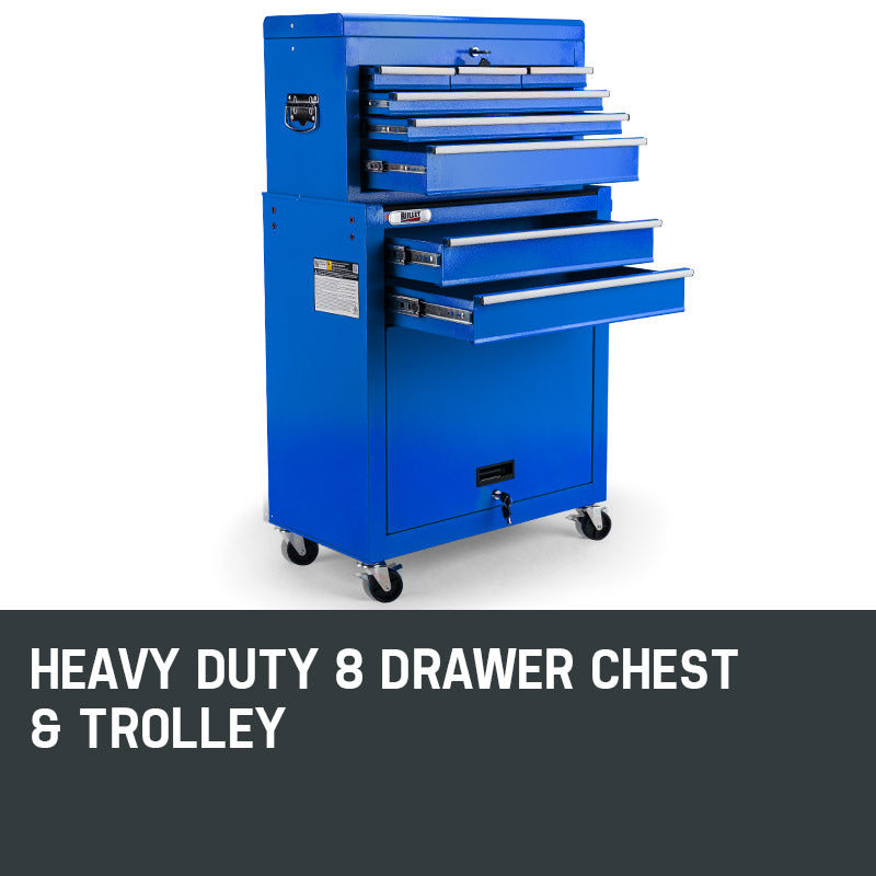 BULLET 8 Drawer Tool Box Cabinet Chest Storage Toolbox Garage Organiser Set-Tools > Tools Storage-PEROZ Accessories