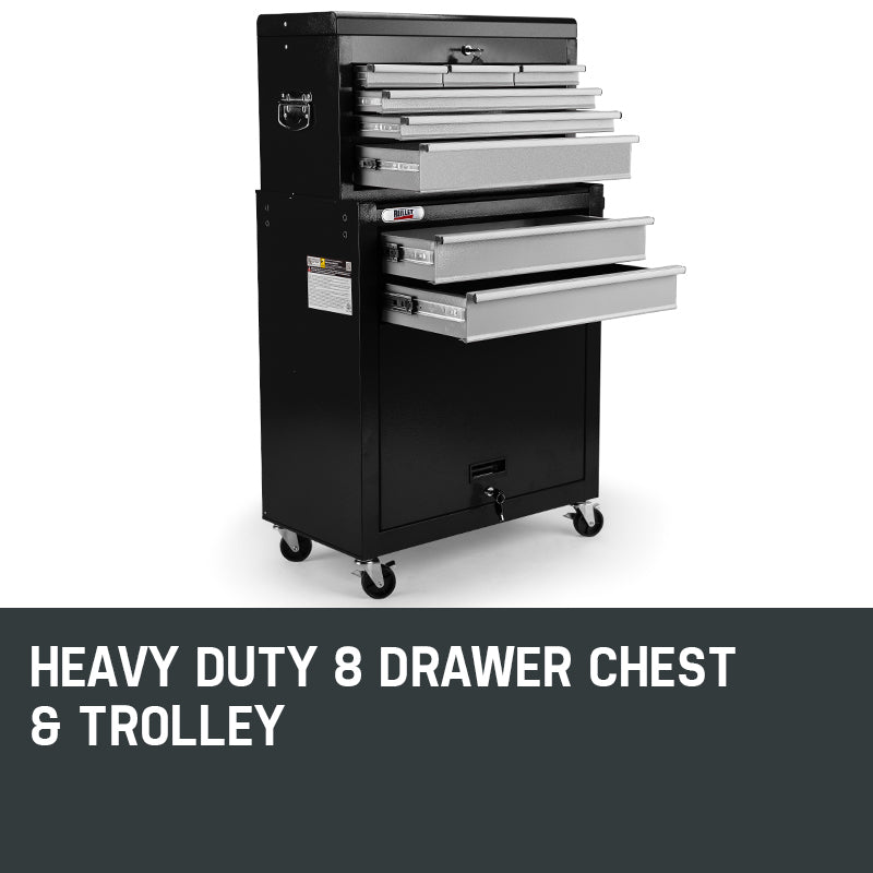 BULLET 8 Drawer Tool Box Cabinet Chest Storage Toolbox Garage Organiser Set-Tools > Tools Storage-PEROZ Accessories