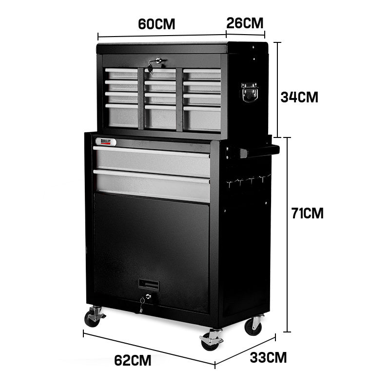 BULLET 8 Drawer Tool Box Cabinet Chest Storage Toolbox Garage Organiser Set-Tools > Tools Storage-PEROZ Accessories