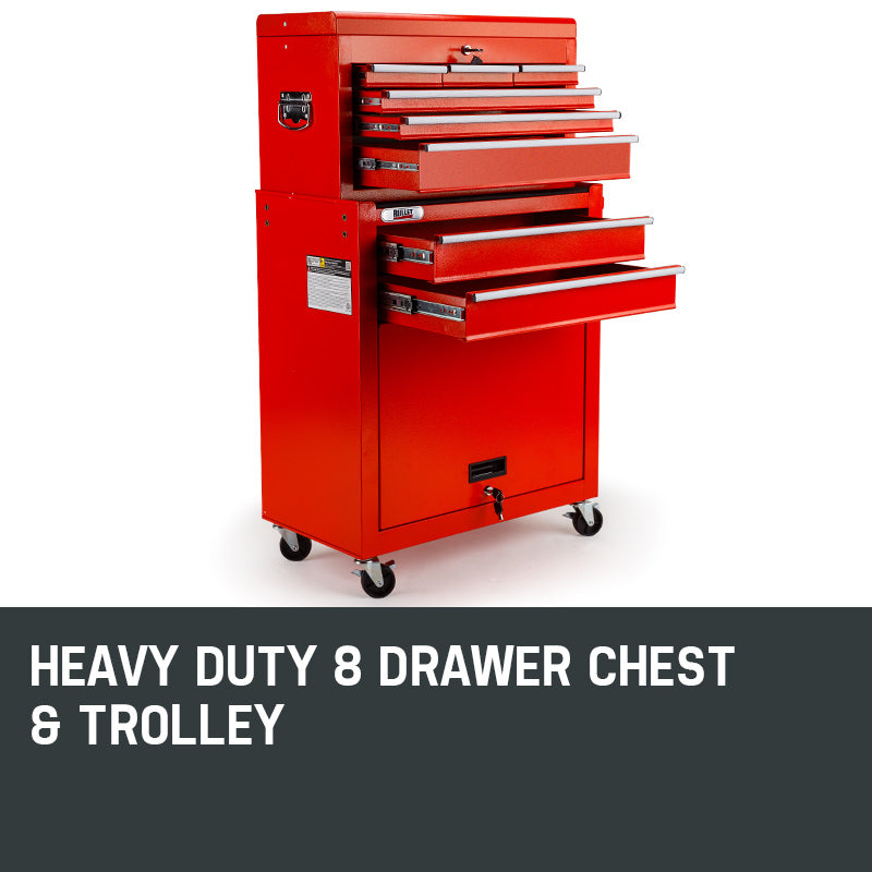 BULLET 8 Drawer Tool Box Cabinet Chest Storage Toolbox Garage Organiser Set-Tools > Tools Storage-PEROZ Accessories