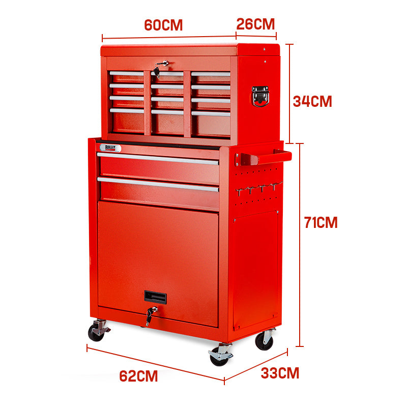 BULLET 8 Drawer Tool Box Cabinet Chest Storage Toolbox Garage Organiser Set-Tools > Tools Storage-PEROZ Accessories