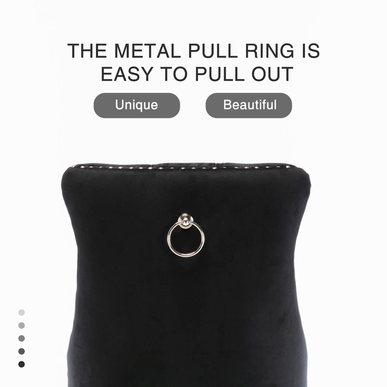 6X Velvet Bar Stools with Studs Trim Wooden Legs Tufted Dining Chairs Kitchen-Furniture > Bar Stools & Chairs-PEROZ Accessories