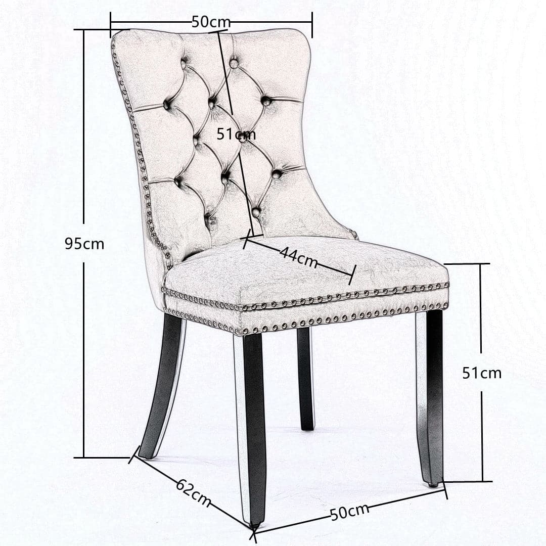 6x Velvet Dining Chairs- Green-Furniture > Bar Stools & Chairs-PEROZ Accessories