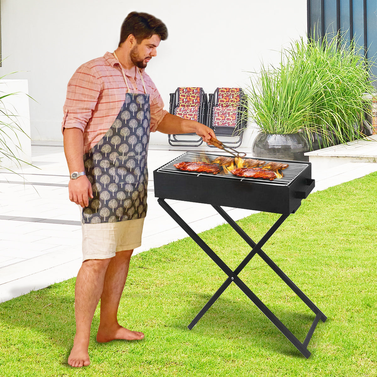 Wallaroo Charcoal BBQ Grill - Adjustable Height-Home & Garden > BBQ-PEROZ Accessories