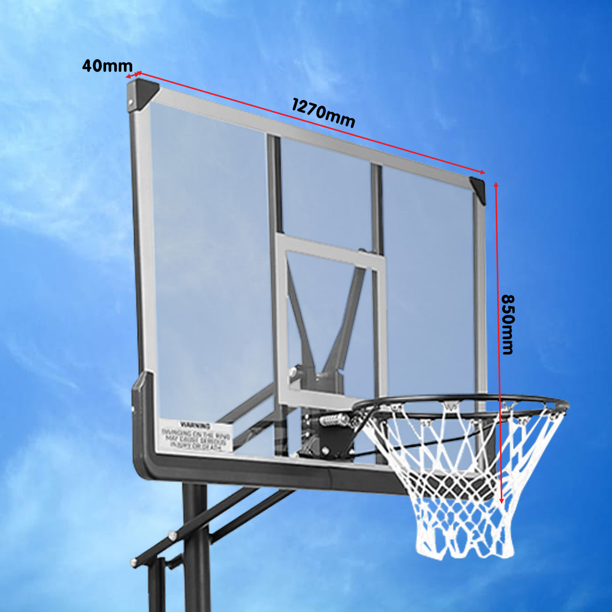 Kahuna Height-Adjustable Basketball Portable Hoop for Kids and Adults-Sports & Fitness > Basketball & Accessories-PEROZ Accessories