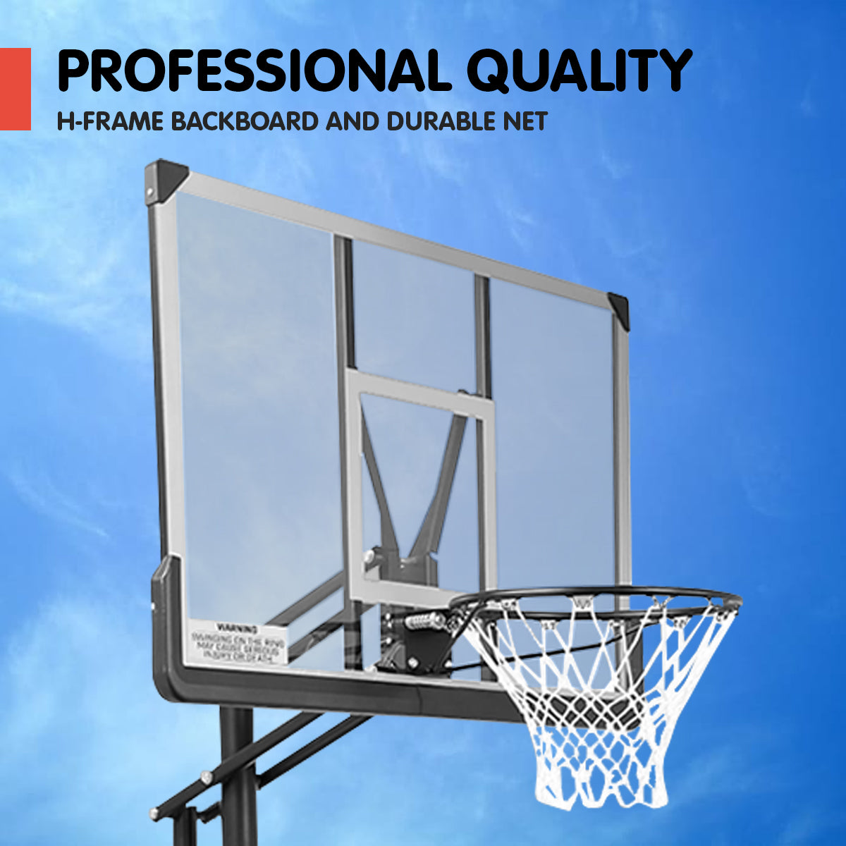 Kahuna Height-Adjustable Basketball Portable Hoop for Kids and Adults-Sports & Fitness > Basketball & Accessories-PEROZ Accessories