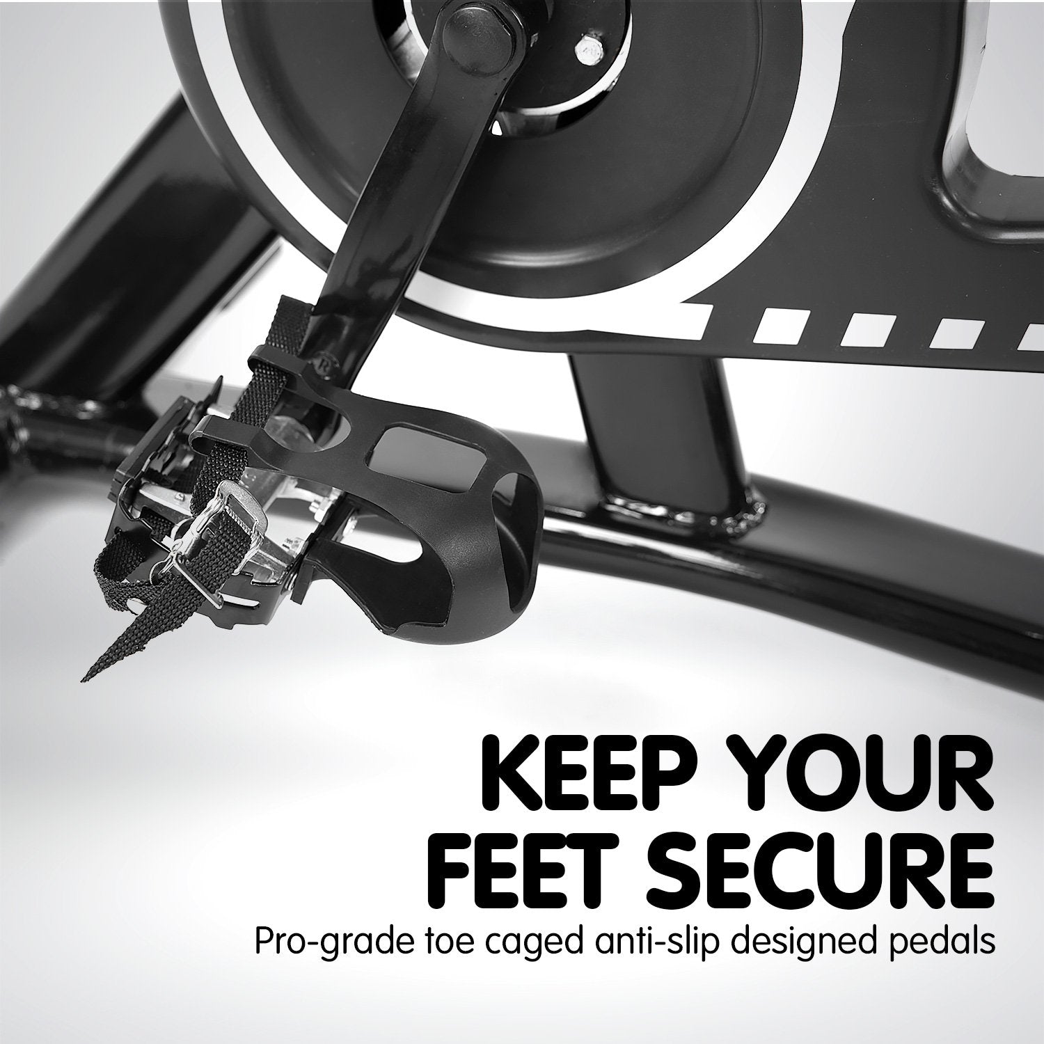 Powertrain Home Gym Flywheel Exercise Spin Bike - Black-Sports & Fitness > Bikes & Accessories-PEROZ Accessories