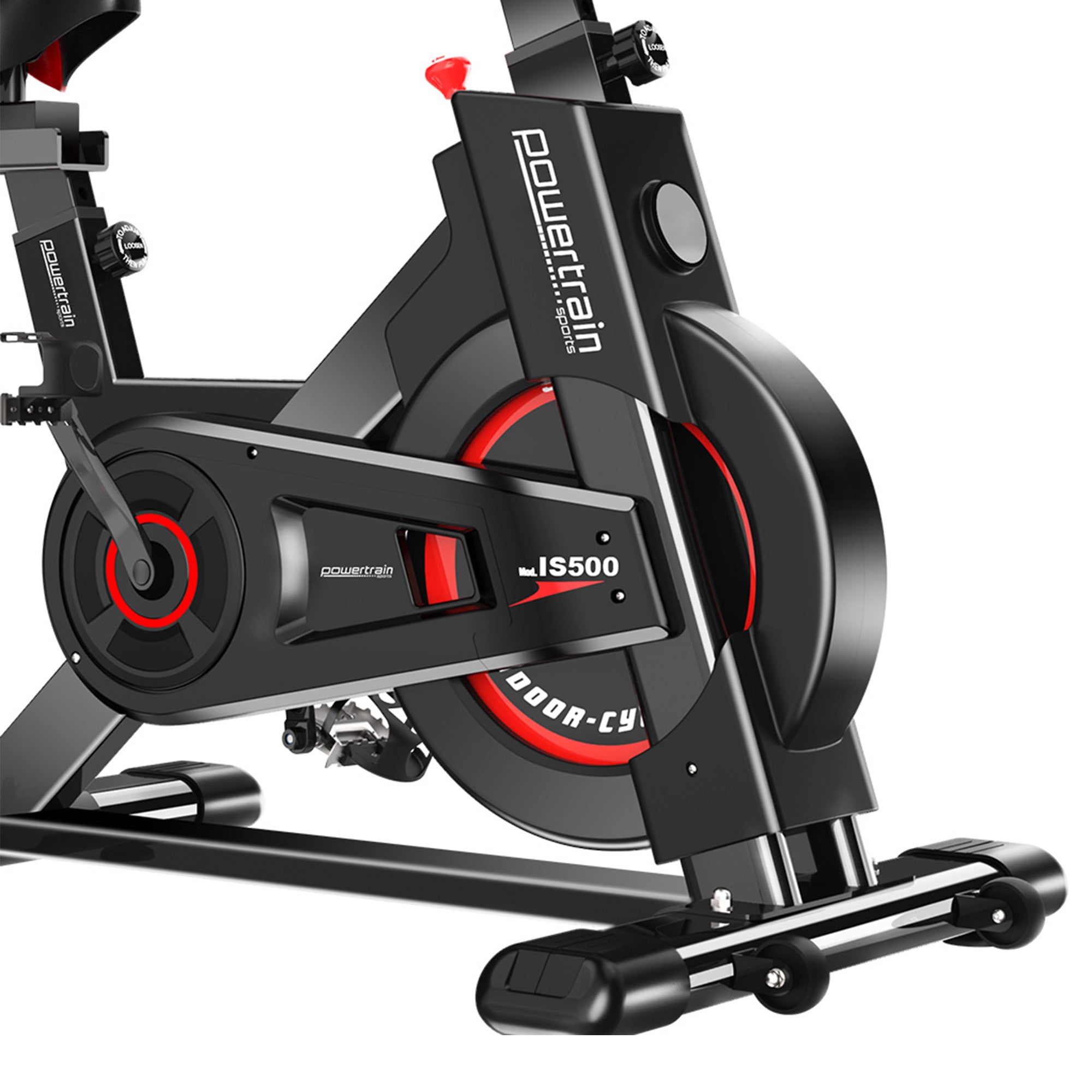 Powertrain IS-500 Heavy-Duty Exercise Spin Bike Electroplated - Black-Sports & Fitness > Bikes & Accessories-PEROZ Accessories