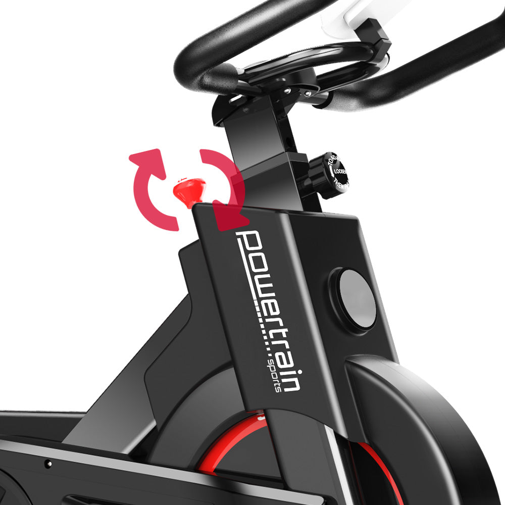 Powertrain IS-500 Heavy-Duty Exercise Spin Bike Electroplated - Black-Sports & Fitness > Bikes & Accessories-PEROZ Accessories